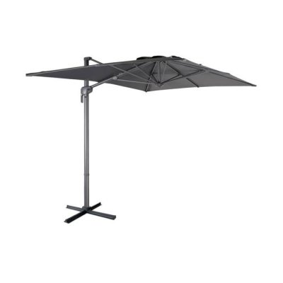 SWEEEK Parasol d&eacute;port&eacute; rectangulaire 2x3m gris