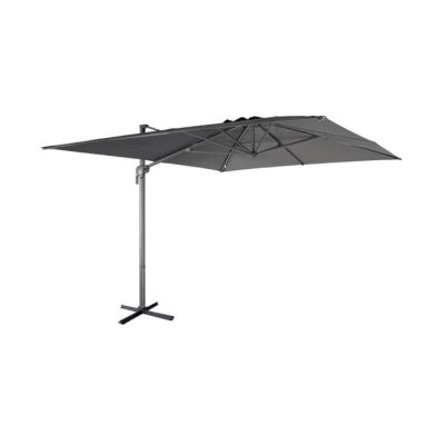 SWEEEK Parasol d&eacute;port&eacute; rectangulaire 3 x 4 m en aluminium gris