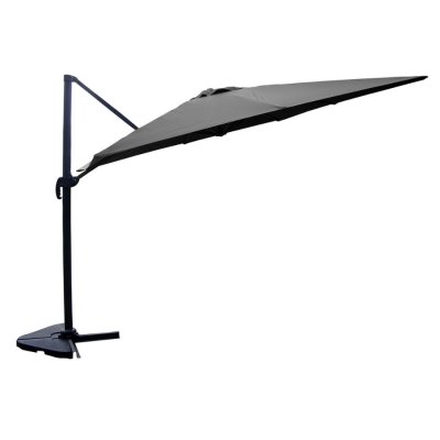 CONCEPT USINE Parasol d&eacute;port&eacute; rectangulaire 3x4m gris cesare - Gris
