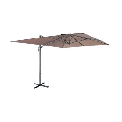 SWEEEK Parasol d&eacute;port&eacute; rectangulaire 3x4m taupe