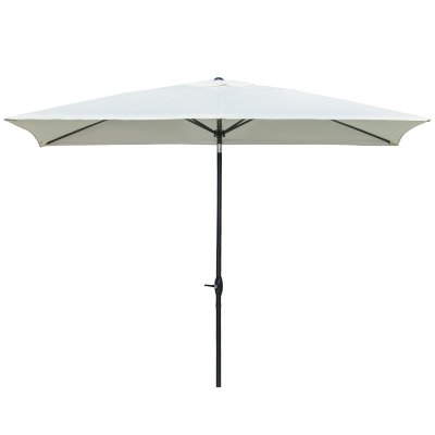 OUTSUNNY Parasol droit rectangulaire inclinable 2x3m polyester beige