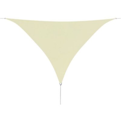 VIDAXL Parasol en tissu Oxford triangulaire 5x5x5 m Cr&egrave;me  Cr&egrave;me