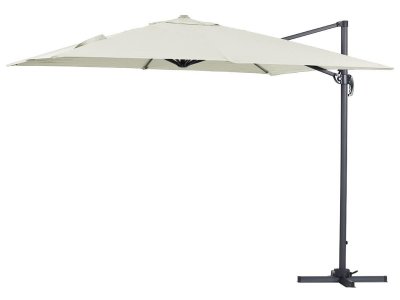 HABITAT ET JARDIN Parasol jardin d&eacute;port&eacute; Alu ""Sun 3"" - Carr&eacute; - 3 x 3 m - Ecru