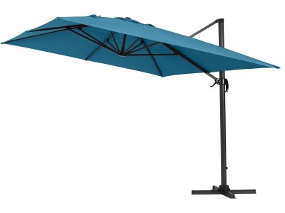 HABITAT ET JARDIN Parasol jardin d&eacute;port&eacute; Alu ""Sun 4"" - Rectangle - 3 x 4 m - Bleu