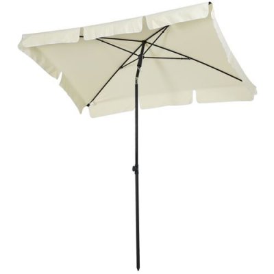 OUTSUNNY Parasol rectangulaire inclinable diam&egrave;tre 2 m