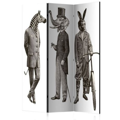 Paravent 3 volets - Elegant Zoo [Room Dividers] - 135x172 (38906)