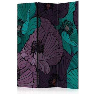 Paravent 3 volets - Flowerbed [Room Dividers] - 135x172 (38997)