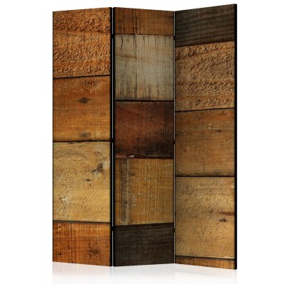 Paravent 3 volets - Wooden Textures [Room Dividers] - 135x172 (40827)