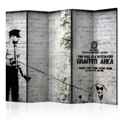Paravent 5 volets - Banksy - Graffiti Area II [Room Dividers] - 225x172 (38305)