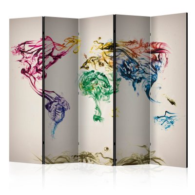 Paravent 5 volets - Dancing smoke trails II [Room Dividers] - 225x172 (38781)