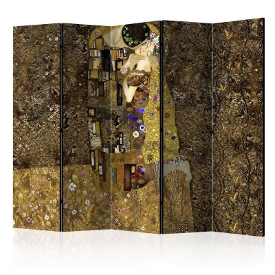 Paravent 5 volets - golden kiss ii [room dividers] A1-PARAVENT470