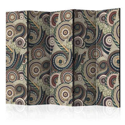 Paravent 5 volets - posh ornament ii [room dividers] A1-PARAVENTtc0370