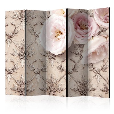 Paravent 5 volets - Romantic beige II [Room Dividers] - 225x172 (40064)