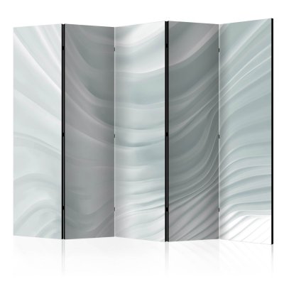 Paravent 5 volets - Waving White II [Room Dividers] - 225x172 (40709)