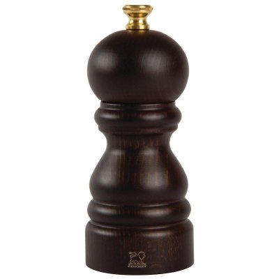 PEUGEOT Paris Moulin &agrave; sel manuel en bois couleur chocolat 12 cm