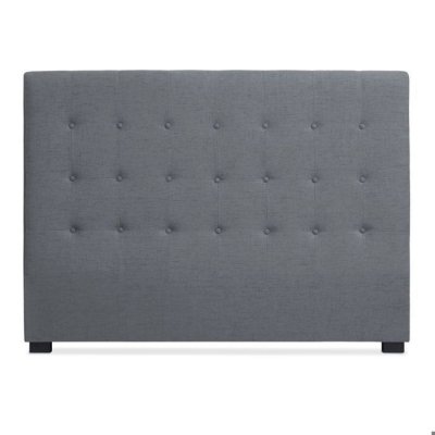 PARIS PRIX  - T&ecirc;te De Lit Capitonn&eacute;e En Tissu amor 160cm Gris