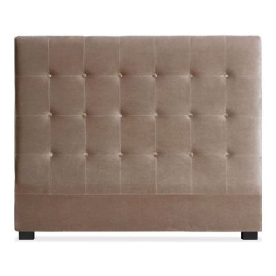 COTECOSY Paris Prix - T&ecirc;te De Lit Capitonn&eacute;e En Velours amor 140cm Taupe