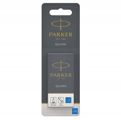 PARKER  Etui 10 Cartouches D'encre Longue Quink Effa&ccedil;able Bleu Royal