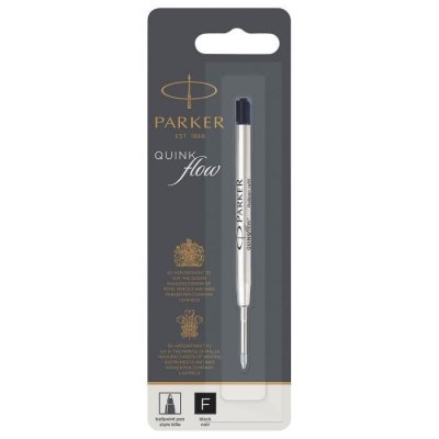 PARKER  Recharge pour stylo QUINKflow, F, blister, noir - Lot de 3