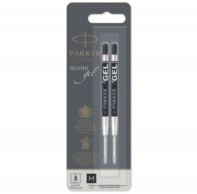 GENERIQUE Parker Recharge QUINK gel, trac&eacute;: M, blister de 2, noir - Lot de 2