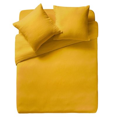  Parure de lit en gaze de coton lav&eacute;e TENDRESSE - En promotion