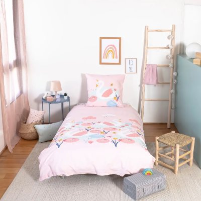 HOUSSE DE REVE Parure de lit enfant Bleu 140x200 Home Collection 766542 - Bleu