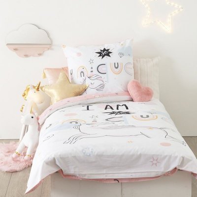 ATMOSPHERA Parure de lit enfant Licorne Rose 140x200  for kids