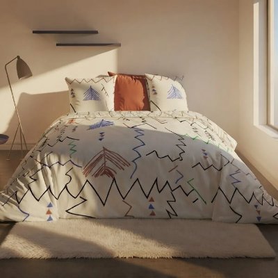 LES ATELIERS DU LINGE Parure De Lit - Housse De Couette 100% Coton 47 Fils Ryad
