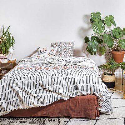 HOUSSE DE REVE Parure housse de couette coton blanc 140x200 cm