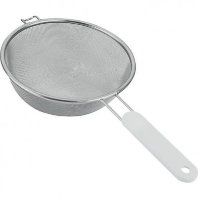 METALTEX Passoire tamis &agrave; manche - D : 14 cm - inox et plastique - blanc