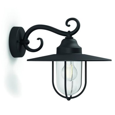 PHILIPS PASTURE-Applique d'ext&eacute;rieur Descendante M&eacute;tal H30cm Noir 