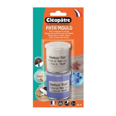 CLEOPATRE Patamould - Cr&eacute;ation de moule et empreinte - 2x40 g - Cl&eacute;op&acirc;tre