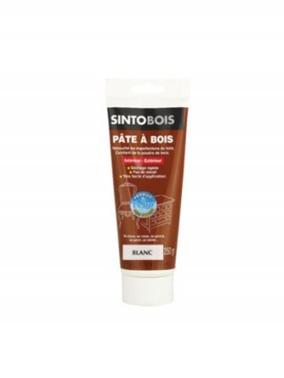 SINTO P&acirc;te &agrave; bois &agrave; l'eau  blanc 250gr