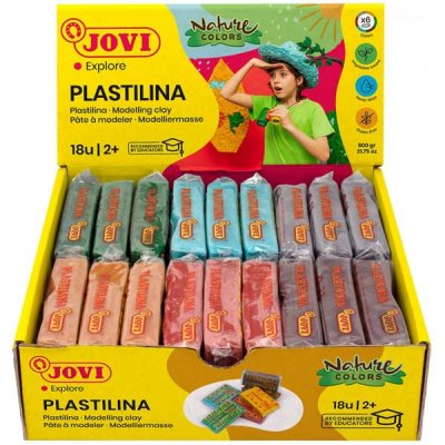 JOVI P&acirc;te &agrave; modeler  pack de 18 unit&eacute;s de 50 grammes couleur nature