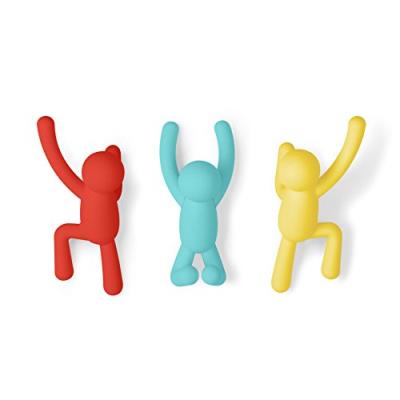 UMBRA Pat&egrave;re murale en plastique multicolore avec bonhomme (lot de 3) buddy
