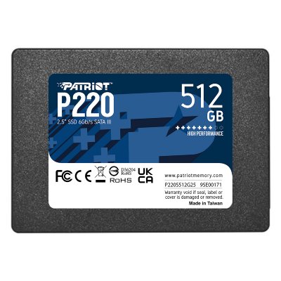 PATRIOT MEMORY Patriot P220 SSD 512Go SATA III Disque Solide Interne 2.5