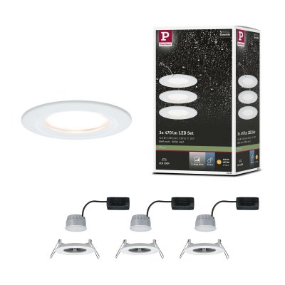  Paulmann 3&nbsp;spots Nova Coin rond dimmable, blanc