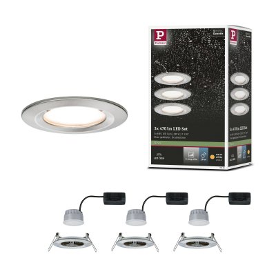  Paulmann 3&nbsp;spots Nova Coin rond dimmable, fer