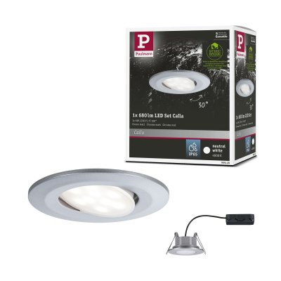 PAULMANN  Calla pivotant on/off 9cm 1x6W 840 chrom&eacute;