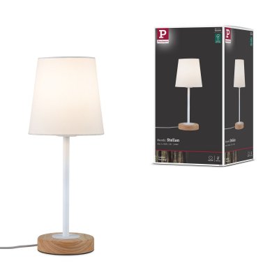 PAULMANN  Lampe &agrave; poser textile Stellan au design naturel
