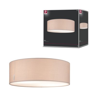 PAS DE MARQUE Paulmann Mari plafonnier abat-jour en tissu beige