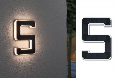 PAULMANN  num&eacute;ro de maison solaire LED 5