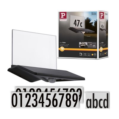 PAULMANN  num&eacute;ro de maison solaire Yoko, anthracite