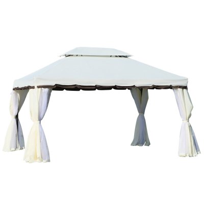 OUTSUNNY Pavillon de jardin 3,9L x 2,9l x 2,8H m