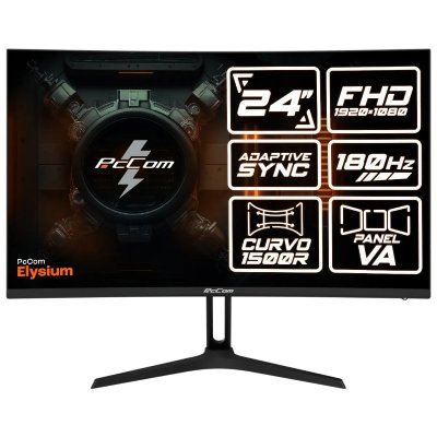 PCCOM  Elysium &Eacute;cran Gaming Incurv&eacute; 23,6"" VA Full HD 180Hz Adaptive Sync