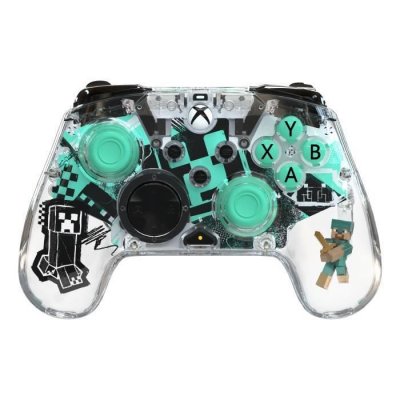 PDP  Minecraft Steve Diamond Print Multicolore, Transparent USB Manette de jeu PC, Xbox - Neuf