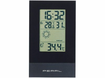 PEARL  Station m&eacute;t&eacute;o num&eacute;rique avec r&eacute;veil et Tendances m&eacute;t&eacute;o FWS-70