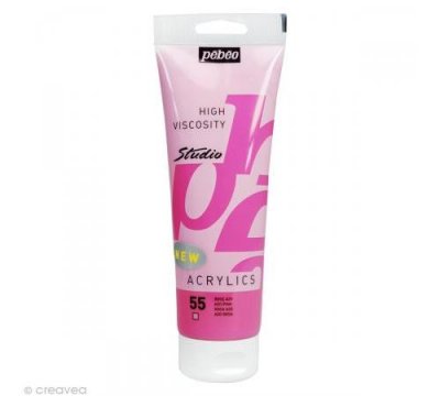 PEBEO P&eacute;b&eacute;o 169055 Beaux-Arts Studio Acrylique 1 Tube Rose Azo 250 ml