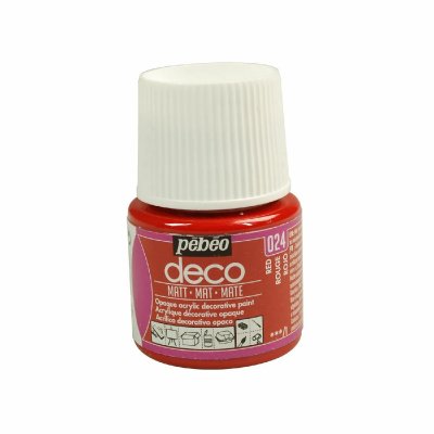 PEBEO P&eacute;b&eacute;o 204024 D&eacute;co Acrylique Mat 1 Flacon Rouge 45 Ml