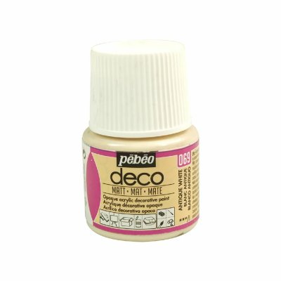PEBEO P&eacute;b&eacute;o 204069 D&eacute;co Acrylique Mat 1 Flacon Blanc Antique 45 ml